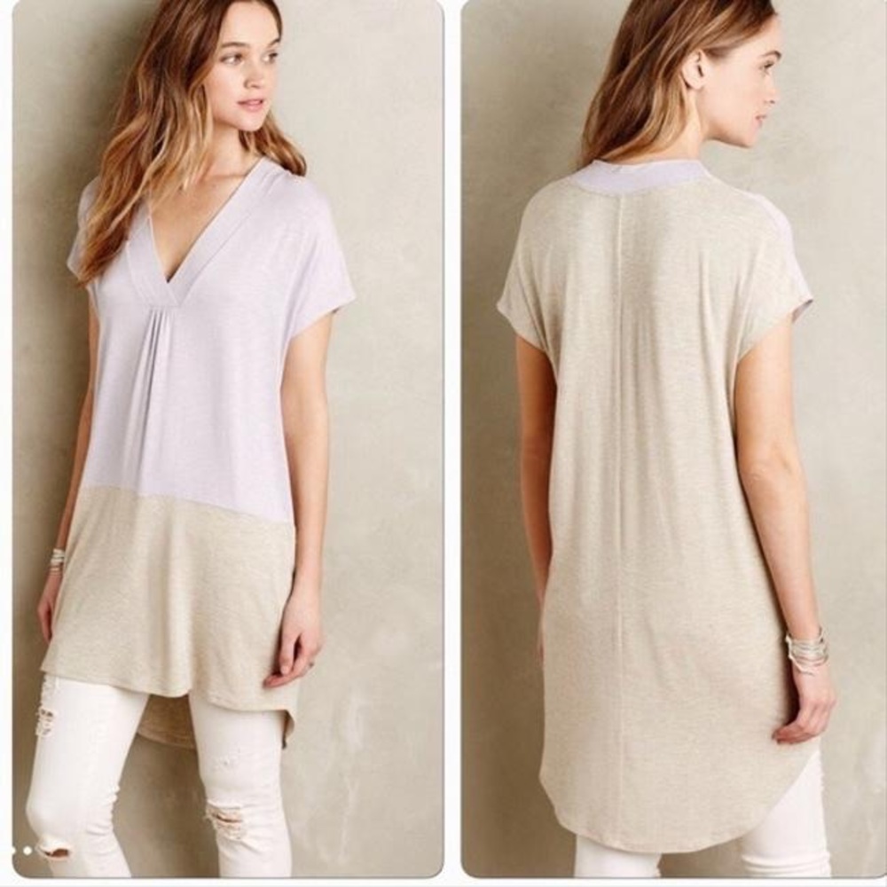 Anthropologie Dolan Purple Color Block Tunic